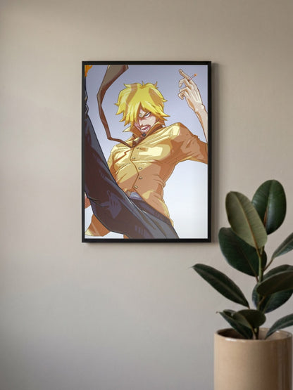 Vinsmoke Sanji Black Leg One Piece Poster