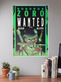 Zoro Wanted Green Rage Poster