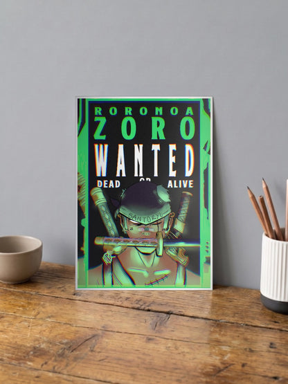 Zoro Wanted Green Rage Poster