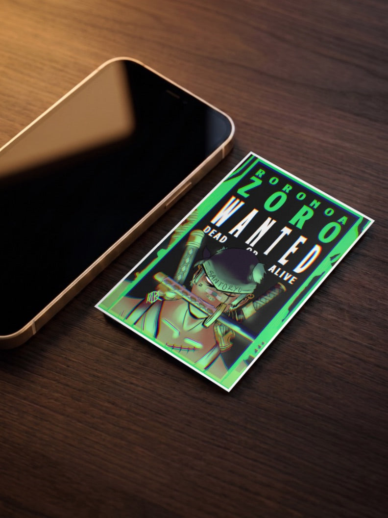 Zoro Wanted Green Rage Poster