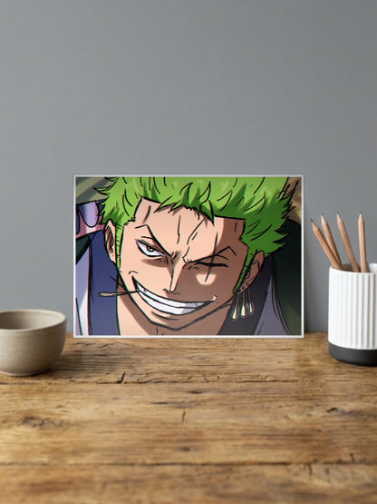Zoro Rage Mode Smile Landscape Poster