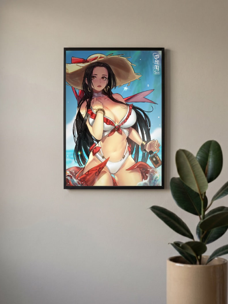 Boa Hancock Beach Hot Poster