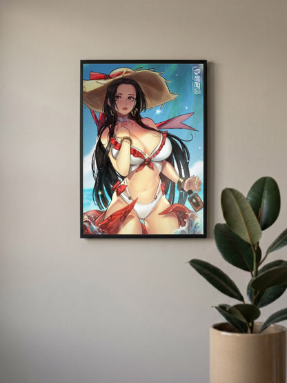 Boa Hancock Beach Hot Poster