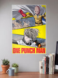 Saitama The Bald Savior and Genos | One Punch Man | Anime Poster