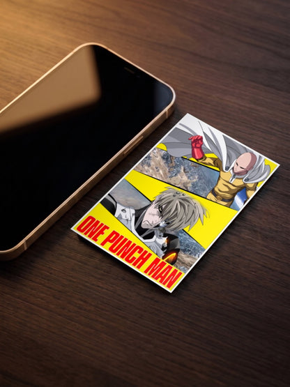 Saitama The Bald Savior and Genos | One Punch Man | Anime Poster