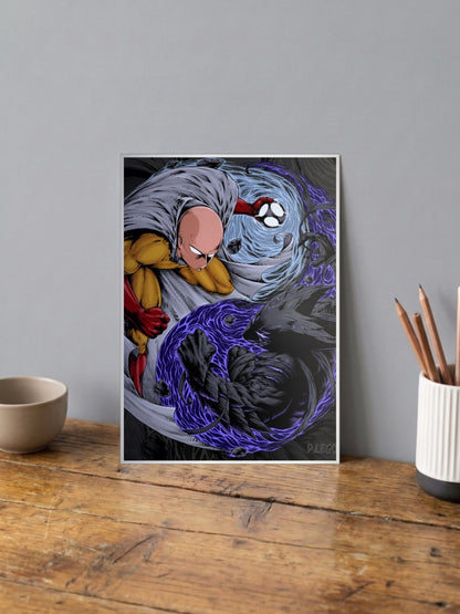 Saitama vs Garou Poster