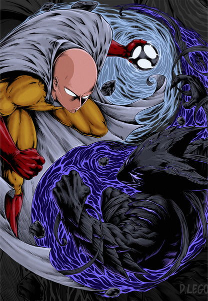 Saitama vs Garou Poster