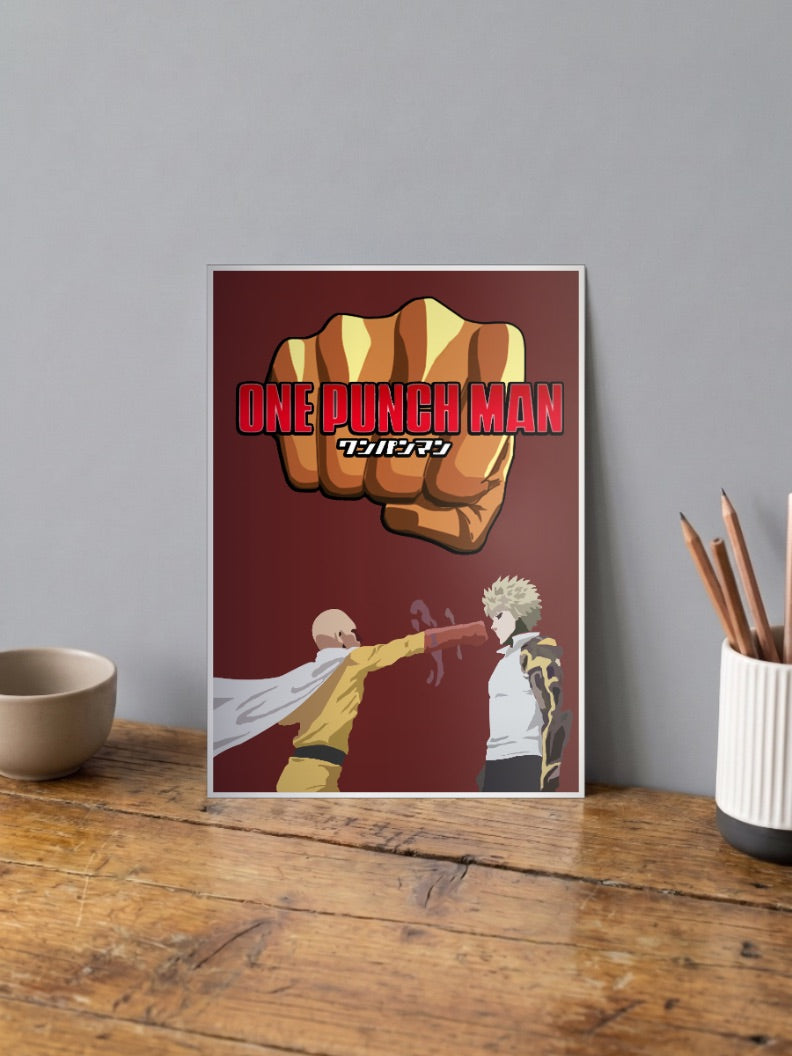 Saitama and Genos | One Punch Man | Anime Poster