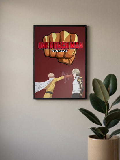Saitama and Genos | One Punch Man | Anime Poster