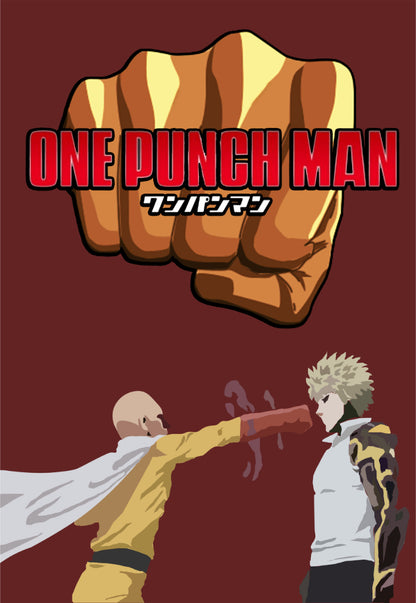 Saitama and Genos One Punch Man Anime Poster – Posterwa
