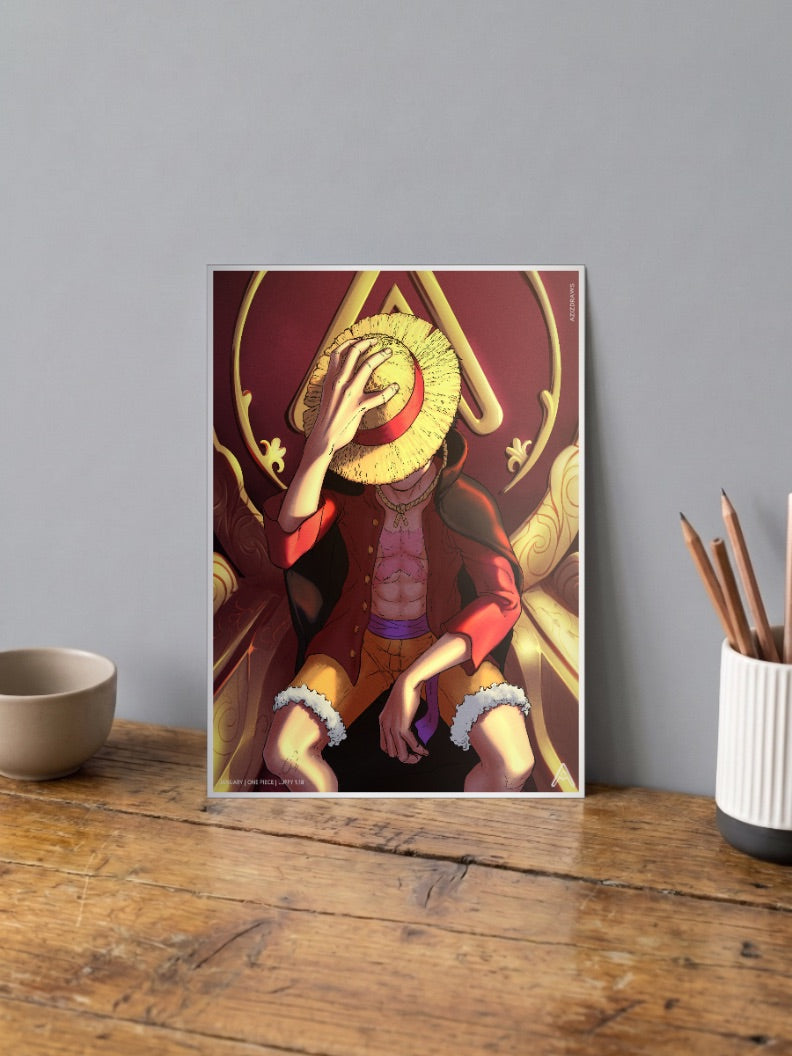 Luffy Throned Poster