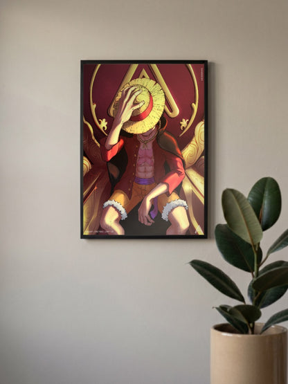 Luffy Throned Poster
