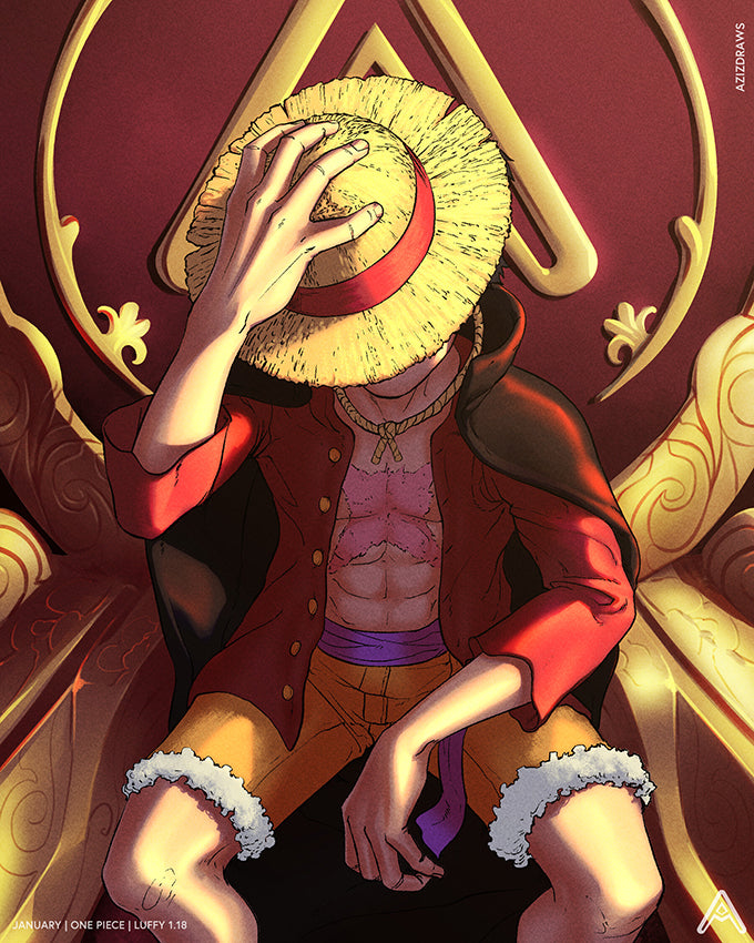 Luffy Throned Poster