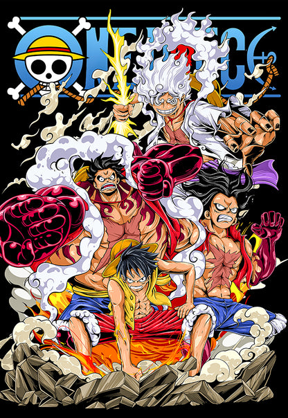 all gear Luffy All Gears Poster – Posterwa
