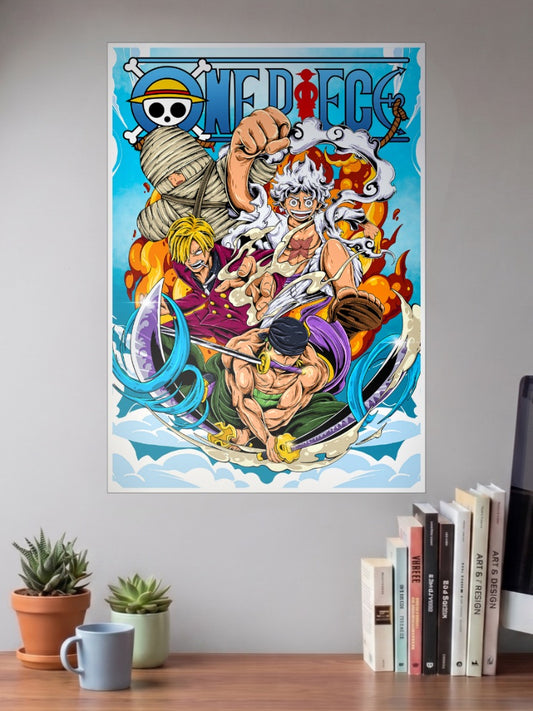 Monster Trio One Piece Luffy Crew Poster