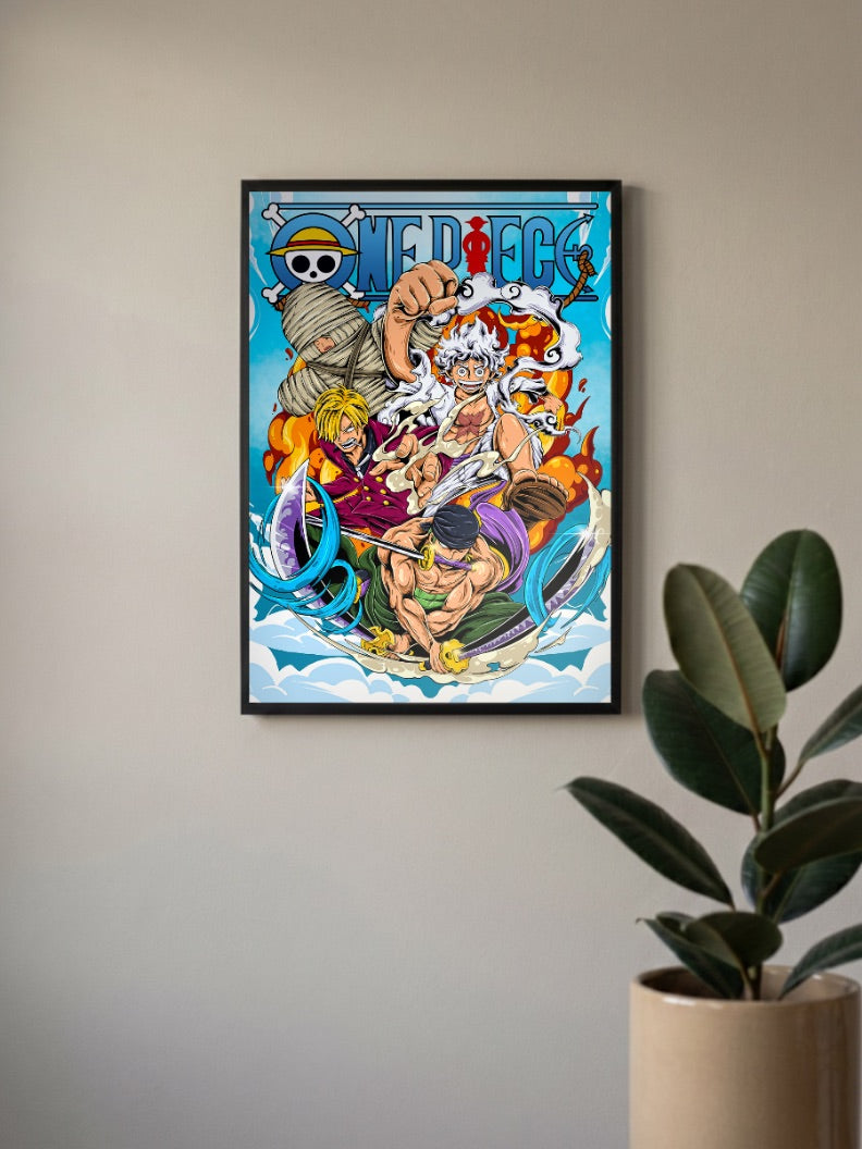 Monster Trio One Piece Luffy Crew Poster