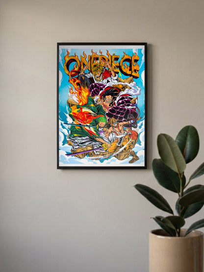 One Piece Crew Zoro Luffy Sanji Poster