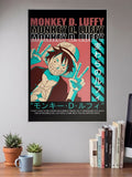 Luffy Peace Sign Quote Art Anime Poster