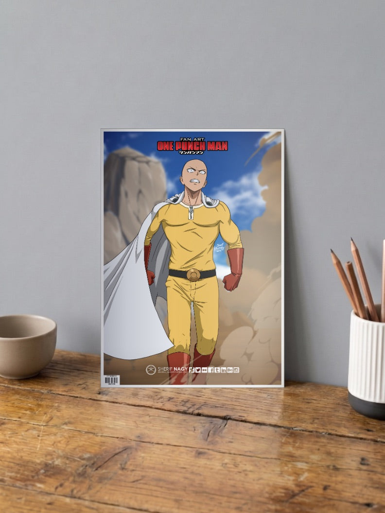 One Punch Man Angry Poster