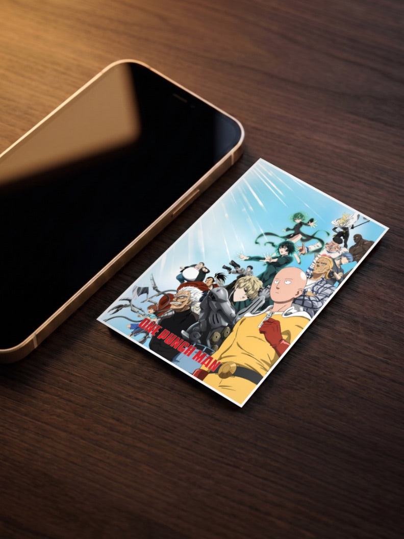 One Punch Man Cast Group Anime Poster
