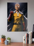 Saitama Full Body Portrait Anime Poster