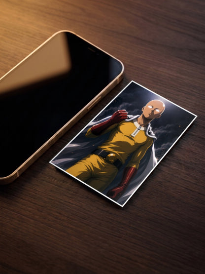 Saitama Full Body Portrait Anime Poster