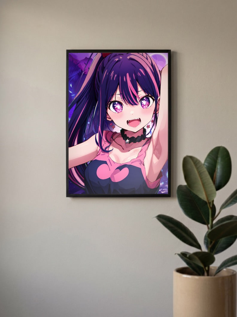 Oshi No Ko Idol Dynamic Pose Anime Poster