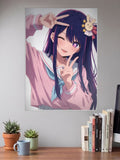 Oshi No Ko Peace Sign Art Anime Poster