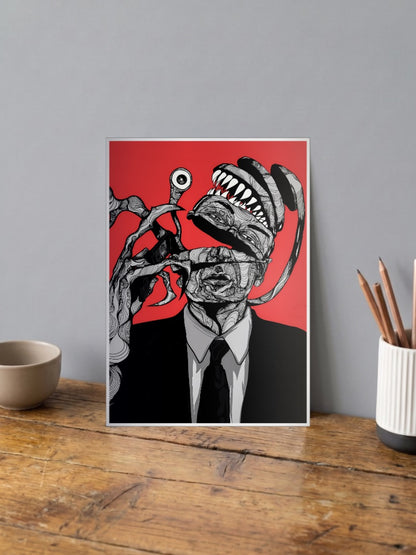 Parasyte Creature Attack Anime Poster