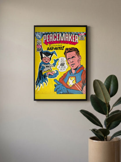 Peacemaker Bat Mite Cover DC Poster