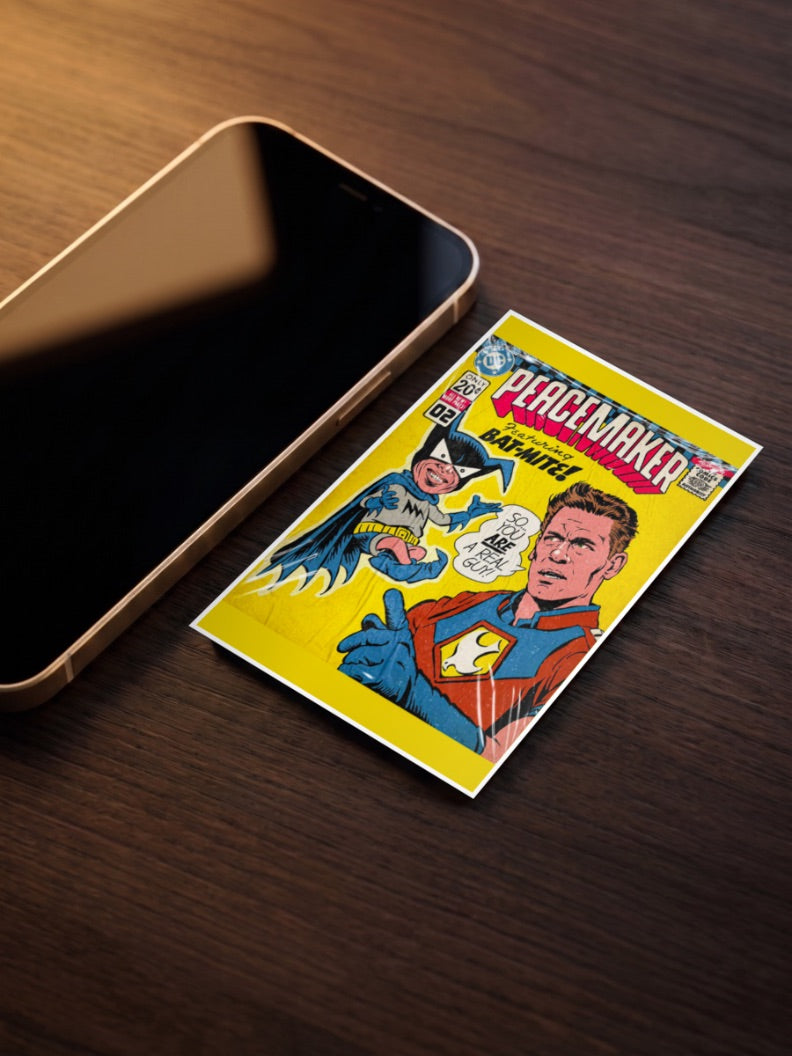Peacemaker Bat Mite Cover DC Poster