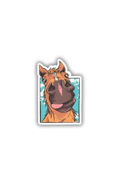 Funny Horse Face Sticker