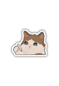 Crying-thumbs up Cat Meme Sticker