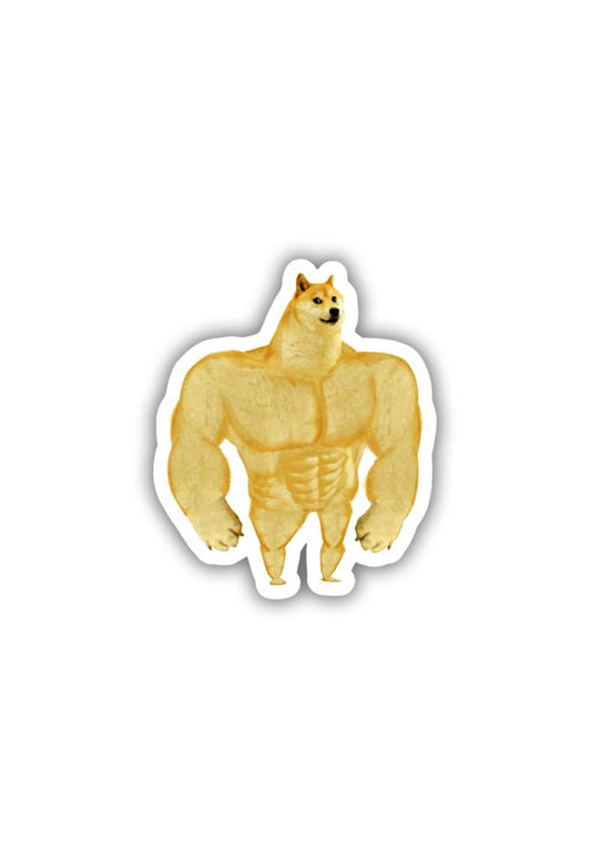 Muscle Dog Meme Sticker