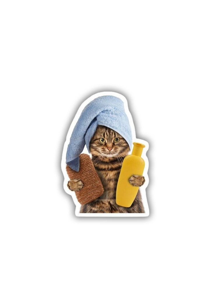 Cat Spa Day Sticker