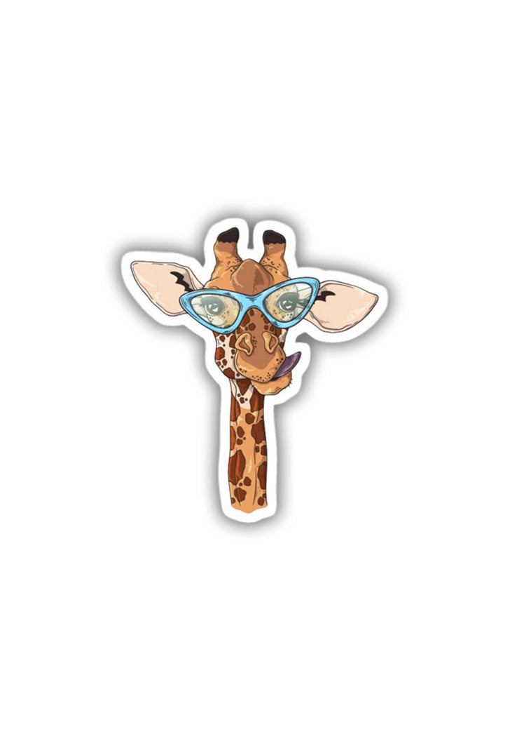 Hipster Giraffe Sticker