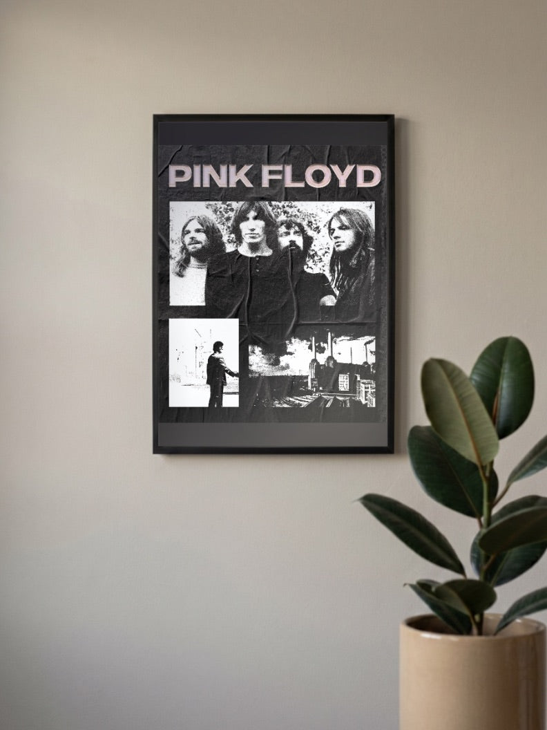 Pink Floyd Band Collage Bands Poster