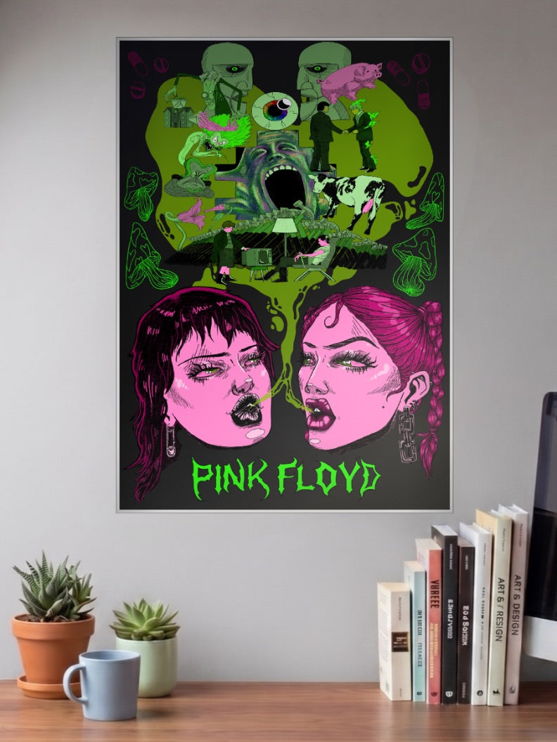 Pink Floyd Psychedelic Art Bands Poster