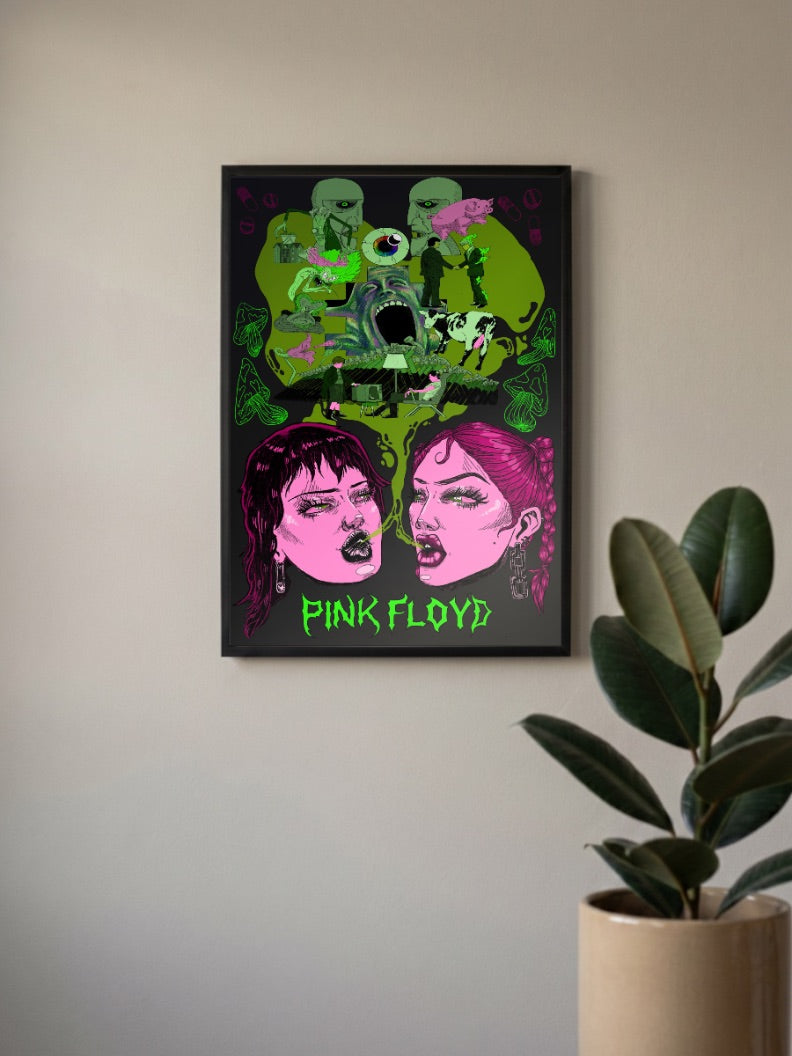 Pink Floyd Psychedelic Art Bands Poster