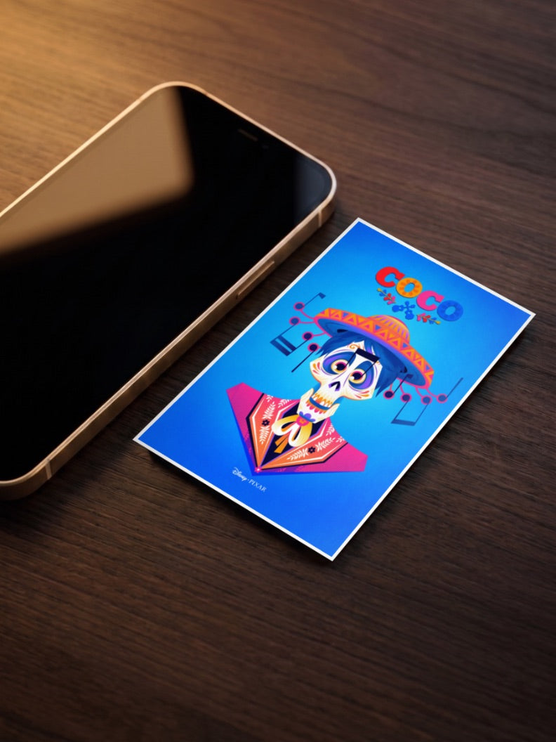 Coco Skull Portrait Cartoon Poster