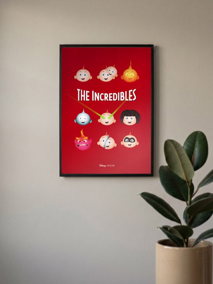 The Incredibles Icons Cartoon Poster