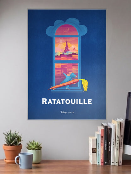 Ratatouille Paris Window Cartoon Poster