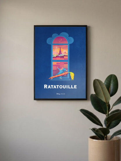 Ratatouille Paris Window Cartoon Poster