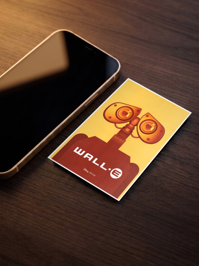 Wall E Minimal Art Cartoon Poster