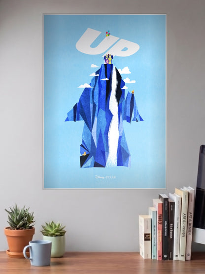 Up House Mountain Cartoon Poster
