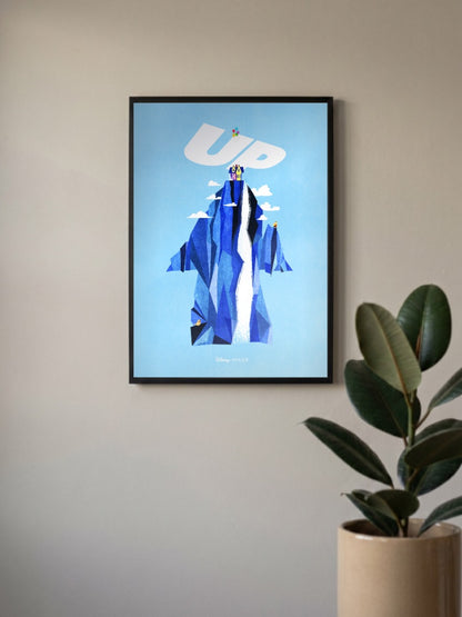 Up House Mountain Cartoon Poster