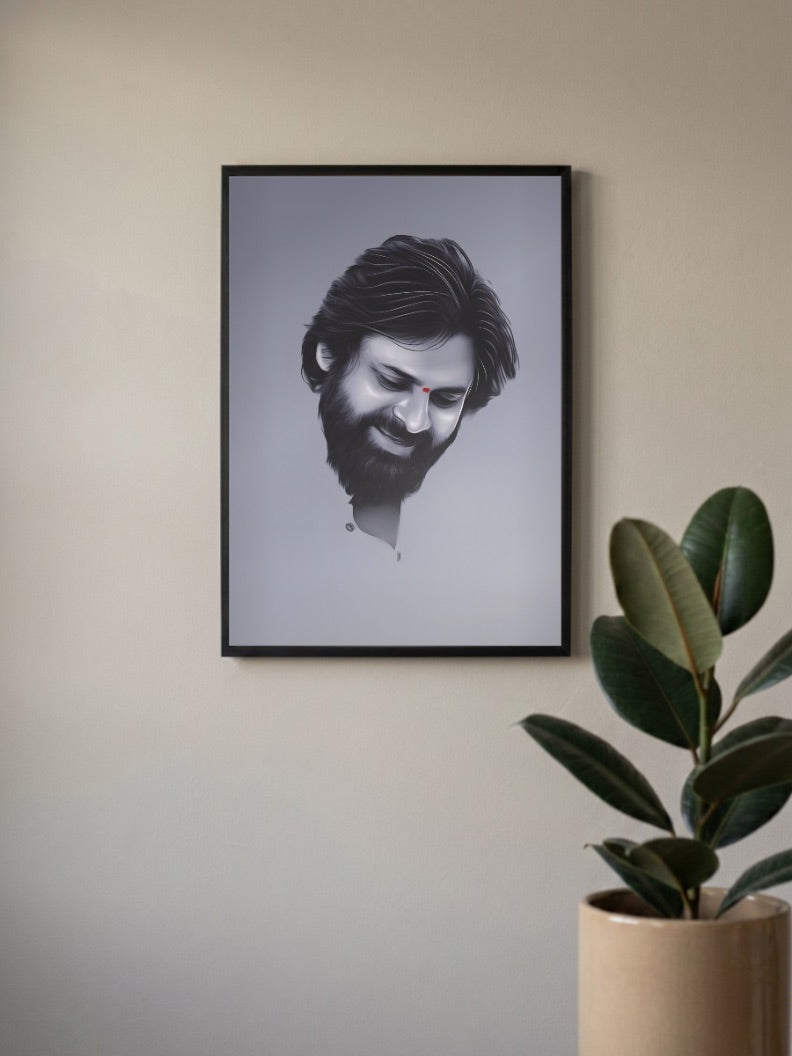 Pawan Kalyan Portrait Celebs Poster
