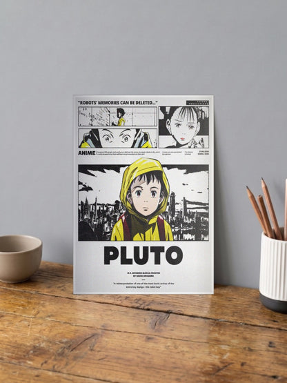 Pluto Gesicht Manga Anime Poster