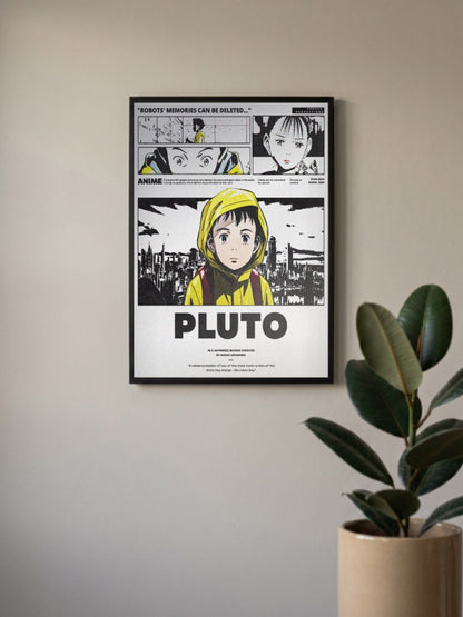 Pluto Gesicht Manga Anime Poster