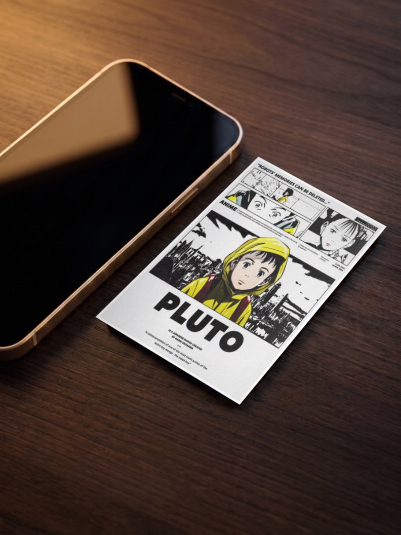 Pluto Gesicht Manga Anime Poster
